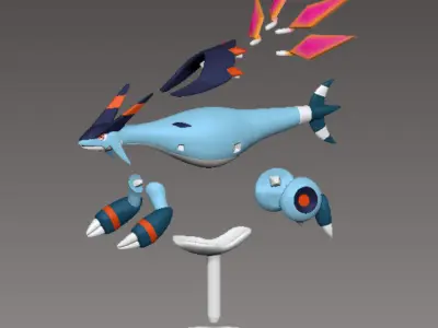 PALWORLD JETDRAGON FIGURE - JET DRAGON PARTS SEPARATED 3D print model