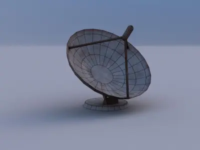 Radar 01 Low-poly 3D model