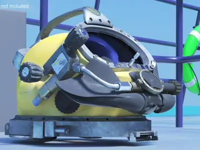 Diving Helmet Kirby Morgan 57 Used 3D model