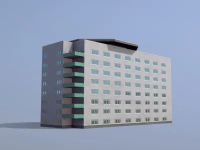  Arlanda Uppsala Hospital Low-poly 3D model