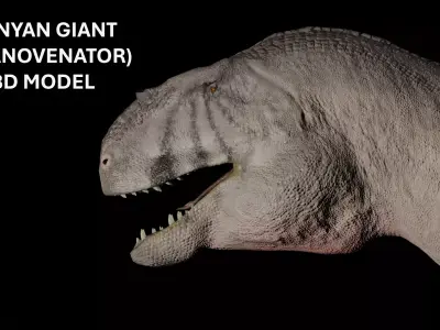 Titanovenator Kenyan Giant Abelisaur 3D Model Low-poly 3D model