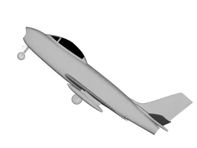 North American F-86 Sabre 3D model