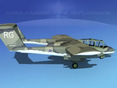 Rockwell OV-10 Bronco USAF 3 3D model