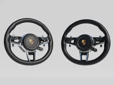 Steering Wheel Porsche 911 Turbo S By Nikdox Low-poly 3D model