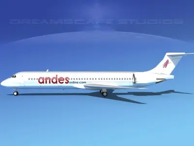 McDonnell Douglas MD-87 Andes 3D model
