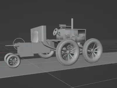 Model Zihad A1 Battery backup military auto gun car  Low-poly 3D model