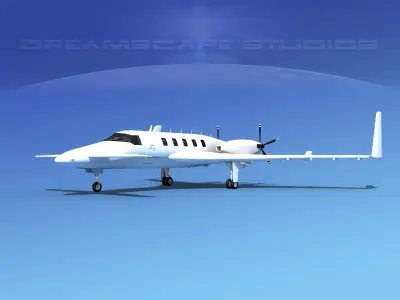 Beechcraft Starship 2000 T01 3D model