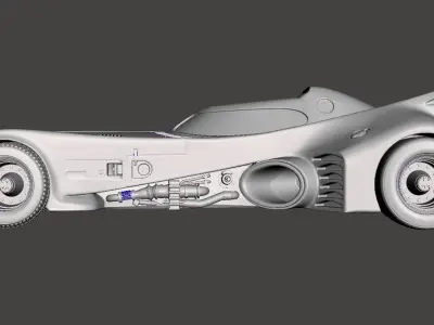 Batmobile 3d model for 3d printing  3D print model
