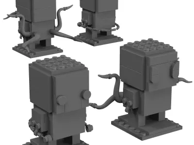 Lego BrickHeadz - 41497 Spider-Man And Venom 3D model