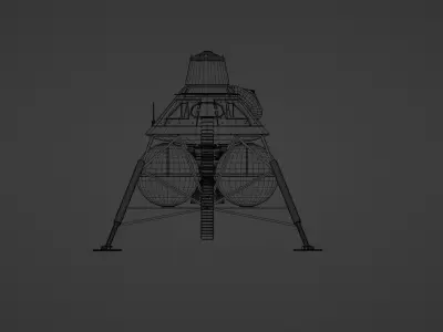 Realistic 3D model of a lander Free 3D model
