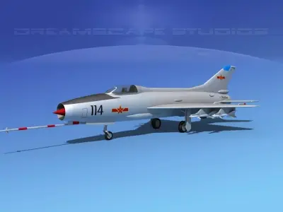 MIG-21 Fishbed V14 3D model