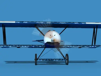 Fokker D-VI V04 3D model