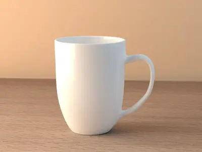White Mug Free 3D model