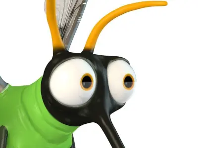 Mosquito insect flying Low-poly 3D model