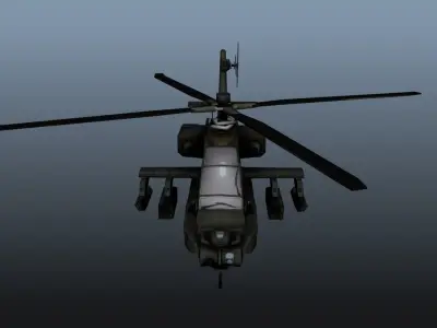 Apache helicopter - helicopter Low-poly 3D model