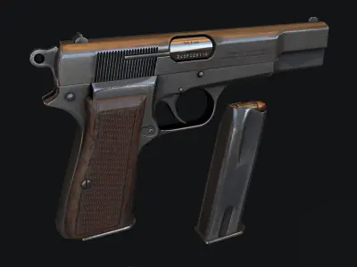 Browning HP Free low-poly 3D model