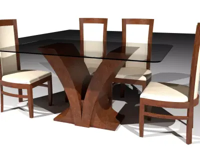 DINING TABLE 3D model 30