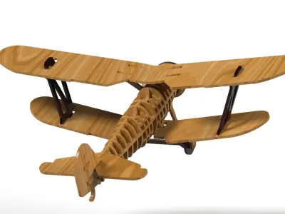 Japanese Wooden Model Plane Ki-Gu-Mi 3D print model
