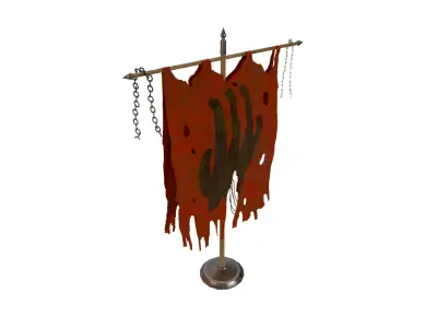 Orc Flag - Game Ready Low-poly 3D model