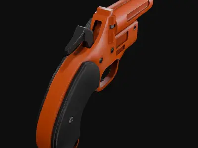 Flare Gun Low-poly 3D model