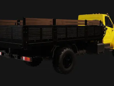 Ural Truck Low-poly 3D model