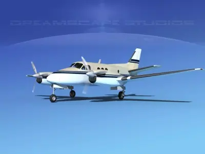 Beechcraft King Air 100 V03 3D model