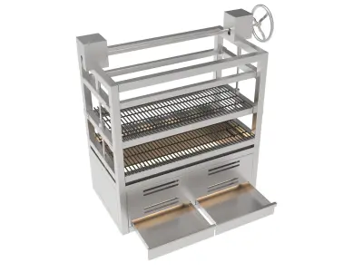 BBQ WITH ELEVATION SYSTEM  3D model