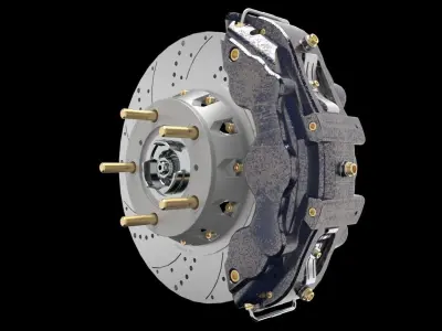 Composite ceramic brakes 3D model