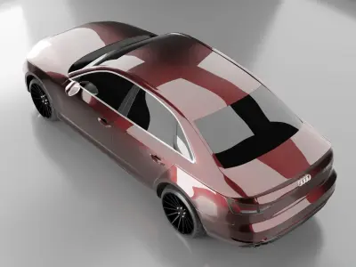 Audi A4 Sedan Full Exterior 3D Model Without Interior 3D model