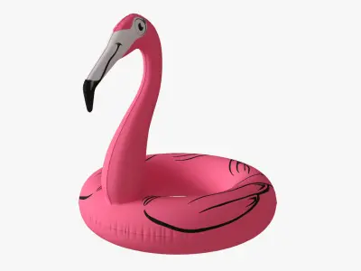 Pool float pink flamingo 3D model