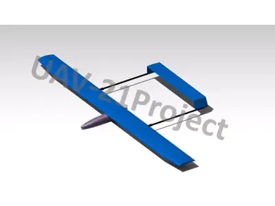 Long Endurance Electric UAV 3D model 3D print model