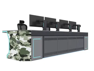 Control Room Desk  08 3D model
