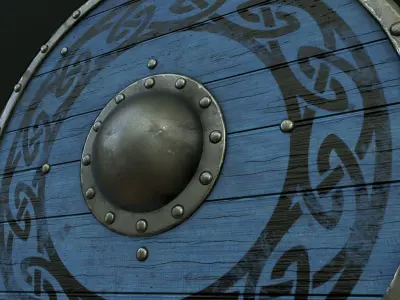 Viking Shield Pack - Triple AAA game asset Free low-poly 3D model