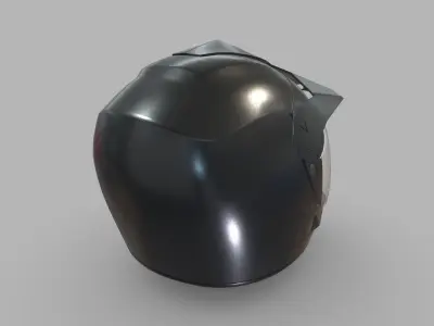 Motocross Helmet Low Poly PBR Realistic Low-poly 3D model