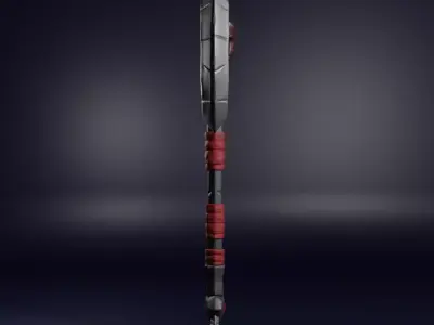 Stylized Fantasy Axe Low-poly 3D model order