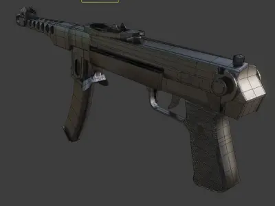 PPS-43 gun Low-poly 3D model