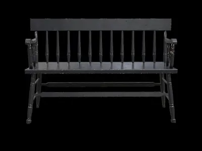 Bench8 victorian dining chair Low-poly 3D model