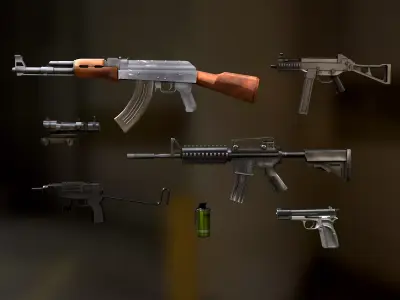 Armour Bundle Low-poly 3D model