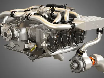 Continental IO 550 Aircraft Engine 3D model