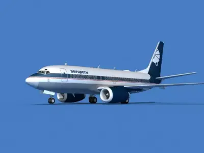 Boeing 737 MAX 7 Aero Peru 3D model