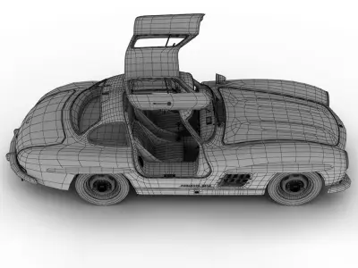 Mercedes-Benz 300SL 3D model purchase
