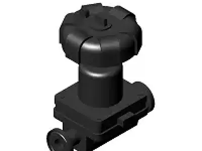 Sanitary Diaphragm Valve TC 1-2 in 3D model