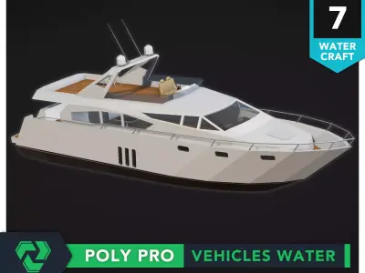 Poly Pro Vehicles Water Low-poly 3D model