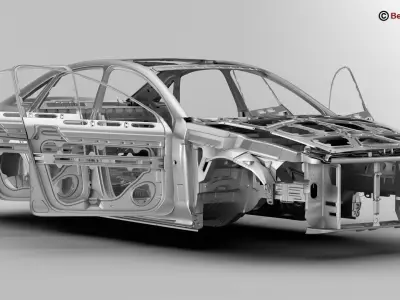 Generic Car Body in white 3D model