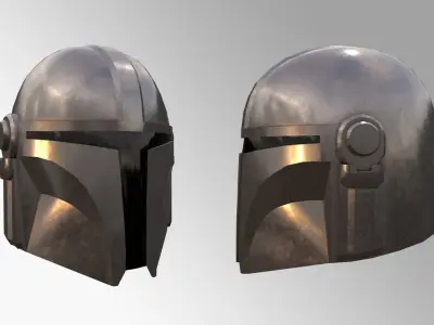 Mandalorian Helmet Star Wars Low-poly 3D model
