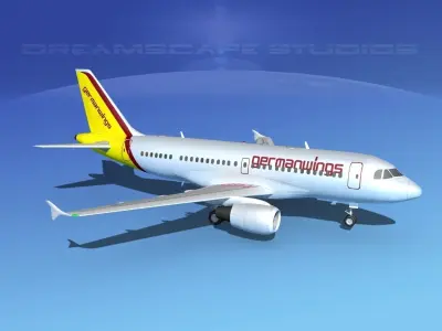 Airbus A319 Germanwings 3D model