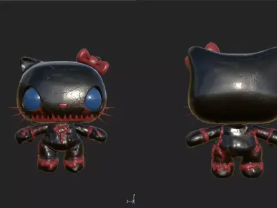 Hello Kitty Dark Version 3D model