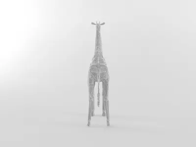 Giraffe Low Poly Mammal African Wild Animal Lowpoly Low-poly 3D model