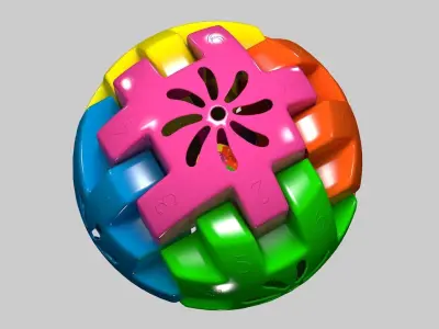 Toy 1 colorful ball 3D model