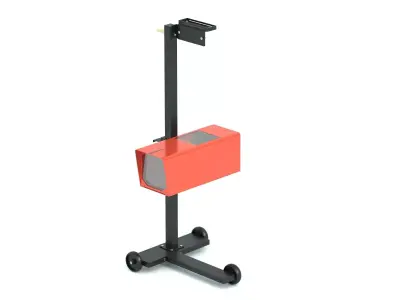 Garage Headlamp Beam Setter with Rails 3D model